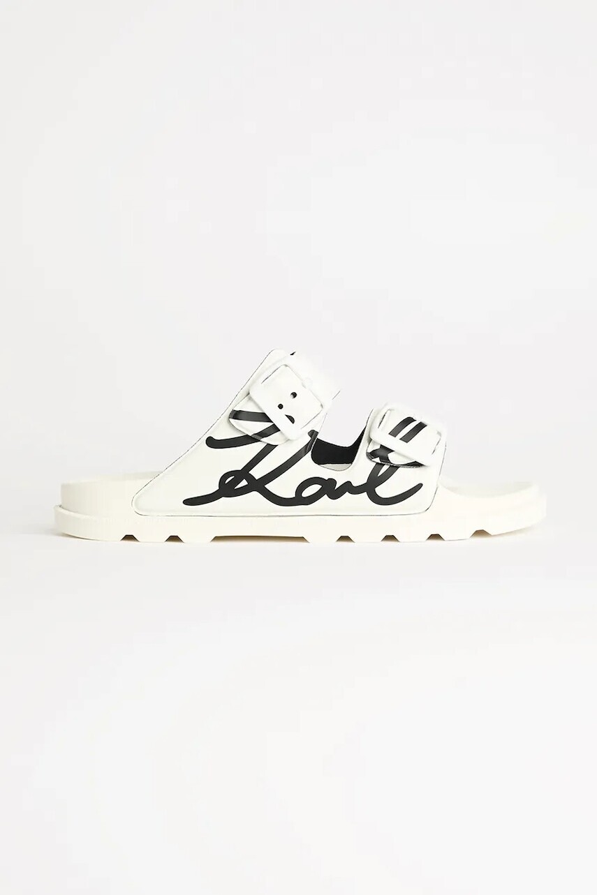 Šľapky Karl Lagerfeld KONDO TRED dámske, biela farba, KL80972