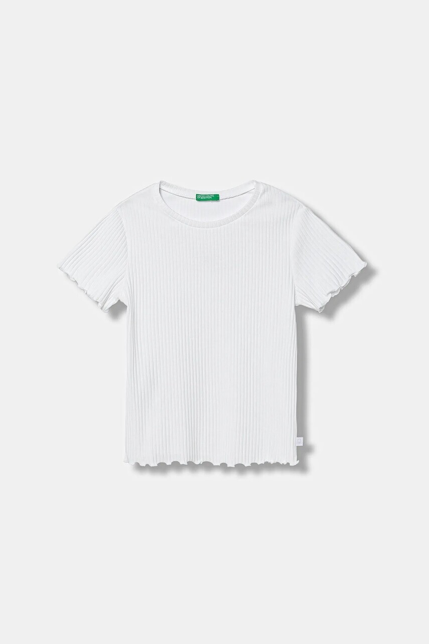 Detské tričko United Colors of Benetton biela farba, 3F1AC10N4