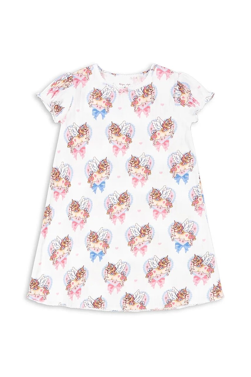 Dievčenské bavlnené šaty Konges Sløjd MALLOU DRESS GOTS biela farba, mini, rovný strih, KS103245