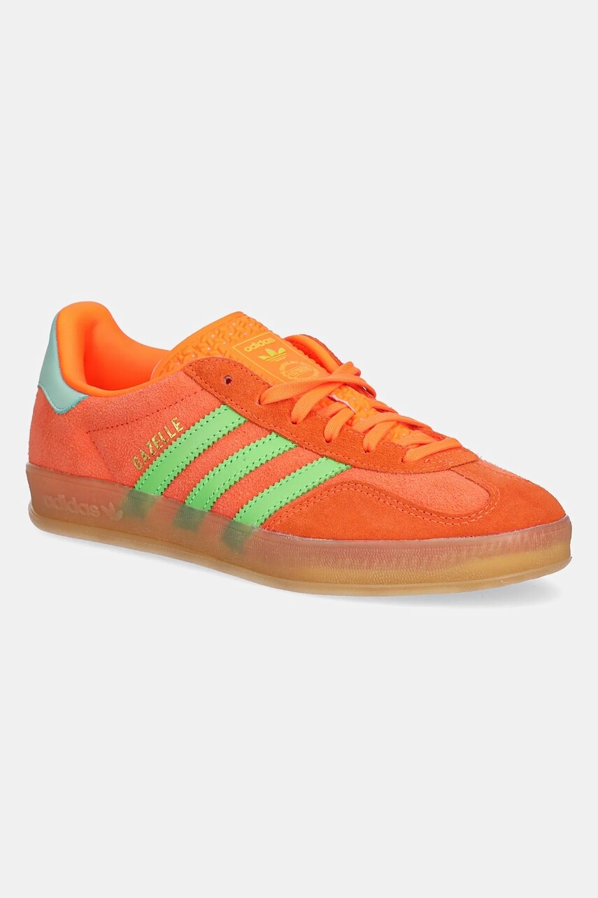 Nubukové tenisky adidas Originals Gazelle Indoor W oranžová farba, JQ0193