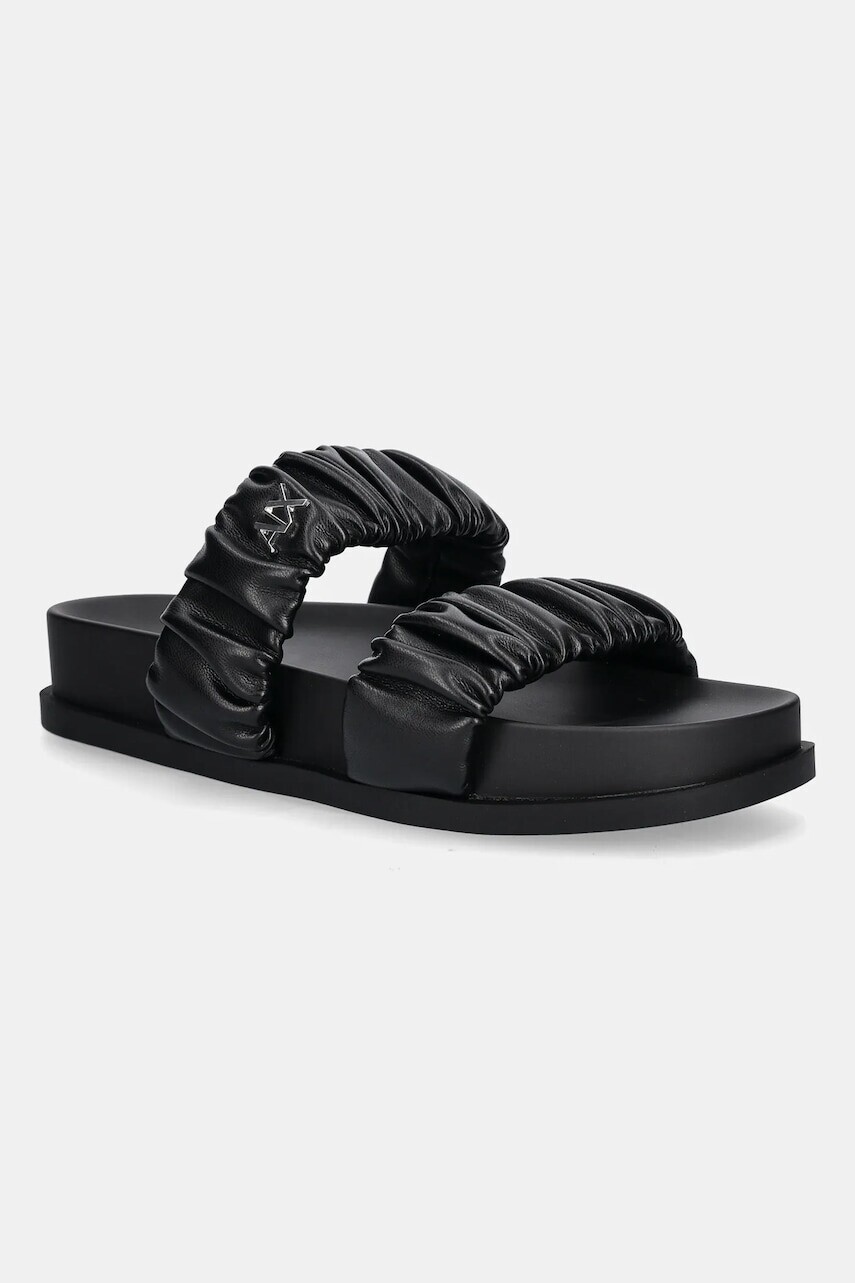 Šľapky Armani Exchange čierna farba, XDP062 XV926 00002