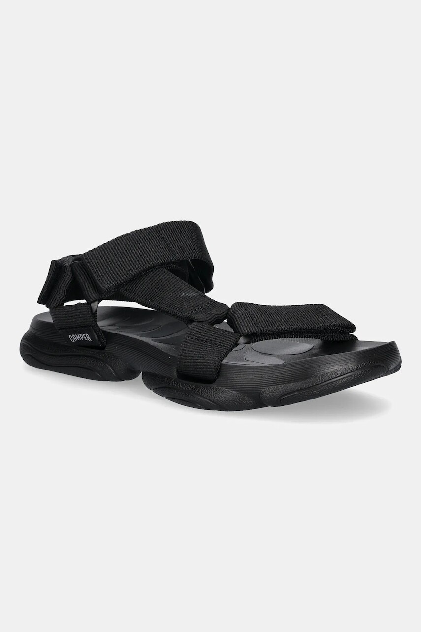 Sandále Camper Karst Sandal čierna farba, na nízkom podpätku, K201794-001