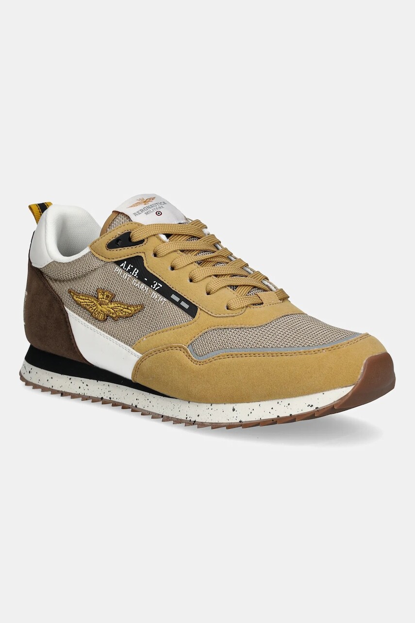 Tenisky Aeronautica Militare SC288CT3545 hnedá farba, SC288CT3545