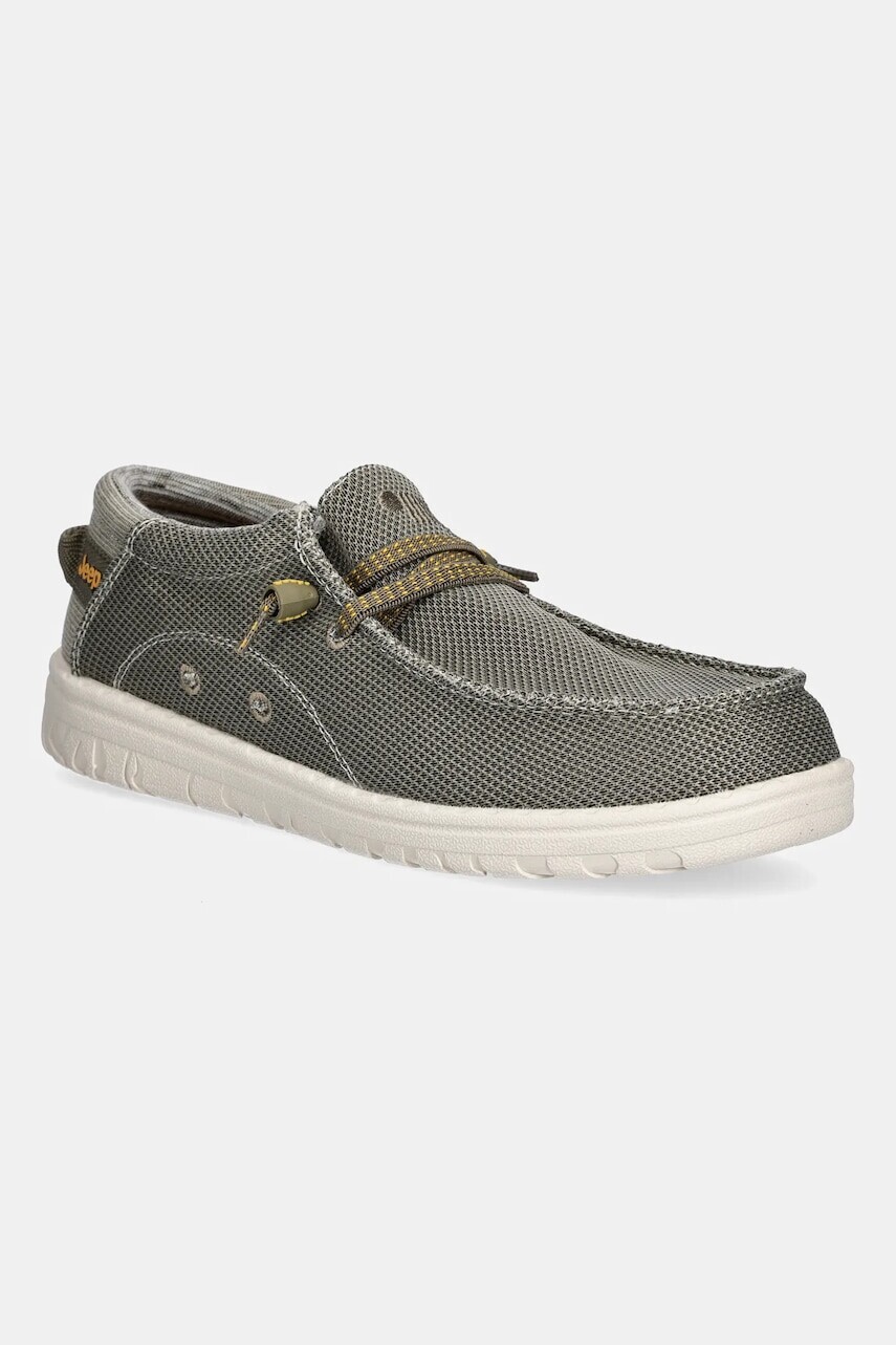 Poltopánky Jeep SAMOA WALLABEE KNIT zelená farba, JM51030A