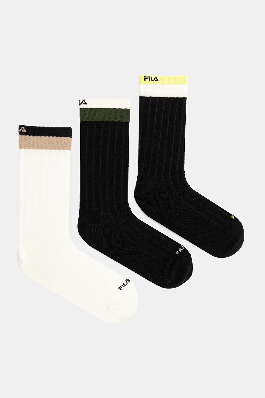 Ponožky Fila 3-pak čierna farba, F5608