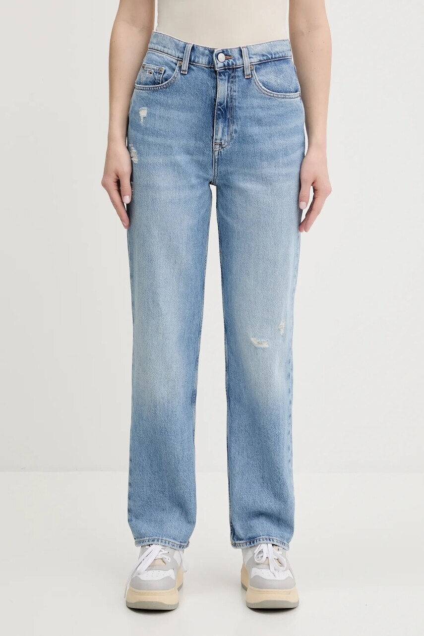 Rifle Tommy Jeans vysoký pás, DW0DW20013