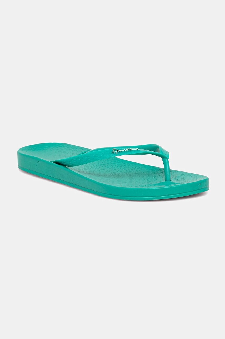 Šľapky Ipanema ANAT COLORS zelená farba, na plochom podpätku, 82591-BD669