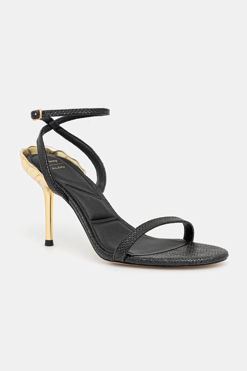Kožené sandále Aldo URSULAHEEL čierna farba, 14008289