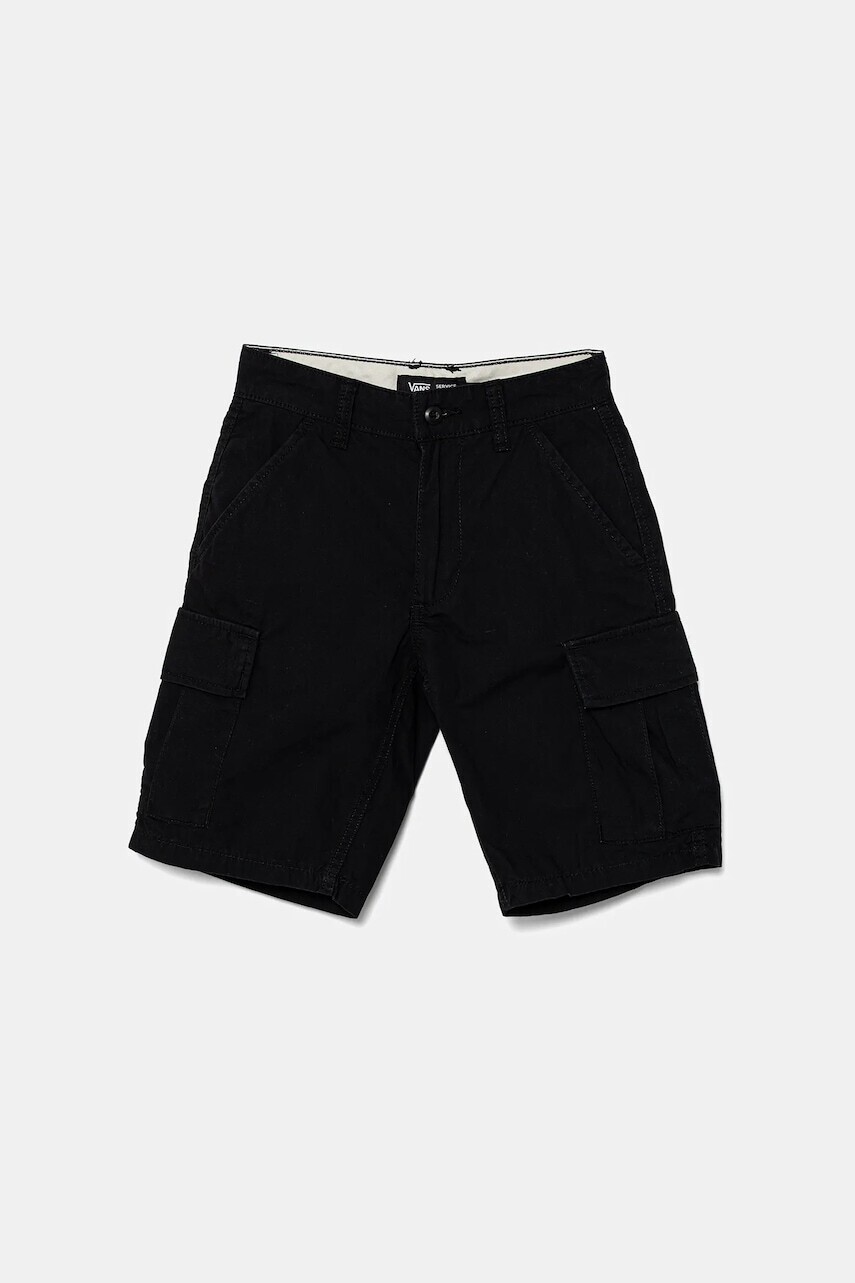 Detské bavlnené šortky Vans Service Cargo Short čierna farba, VN0007Z6BLK1