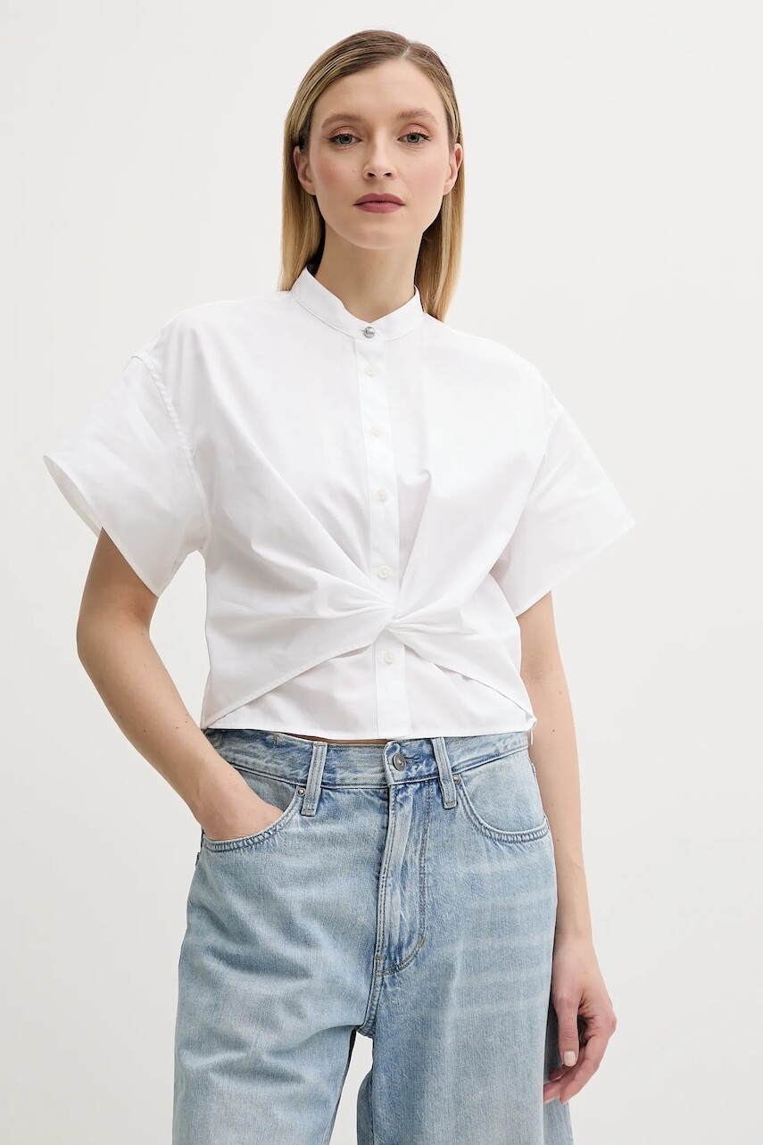 Bavlnená košeľa Rag & Bone biela farba, regular, s klasickým golierom, WAW25PA0107610