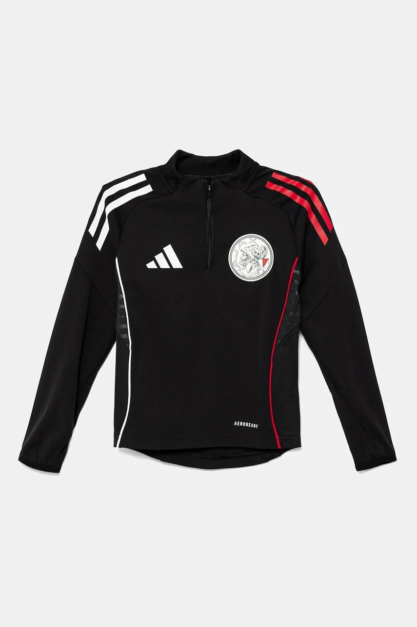 Detská mikina adidas Performance AJAX čierna farba, s potlačou, JP1750