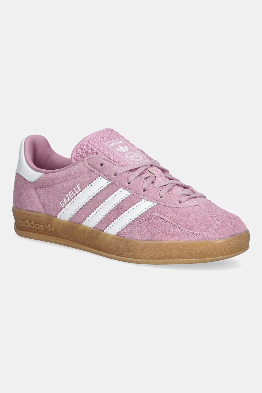 Semišové tenisky adidas Originals Gazelle Indoor fialová farba, JS1395