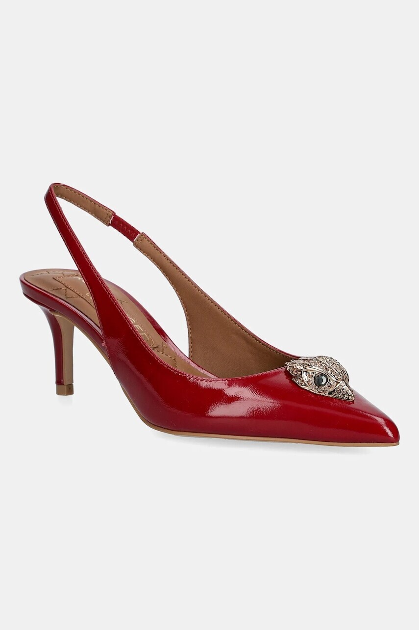 Kožené lodičky Kurt Geiger London Belgravia Sling Back bordová farba, 9786950319