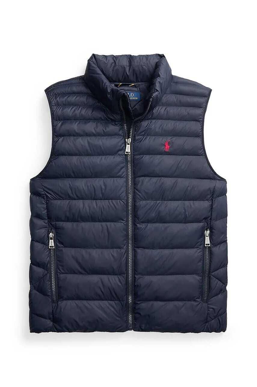 Detská vesta Polo Ralph Lauren tmavomodrá farba, 323969872002