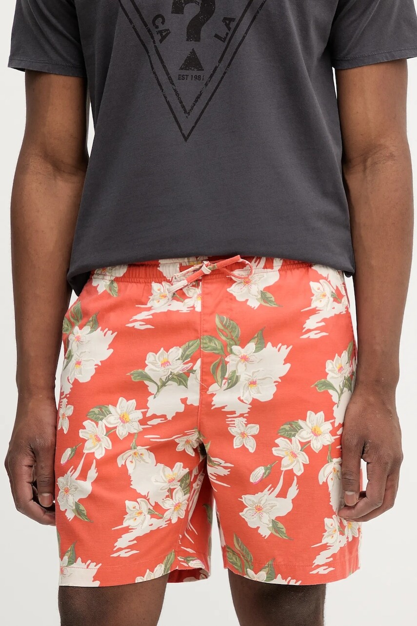 Šortky Tommy Hilfiger oranžová farba, MW0MW39713