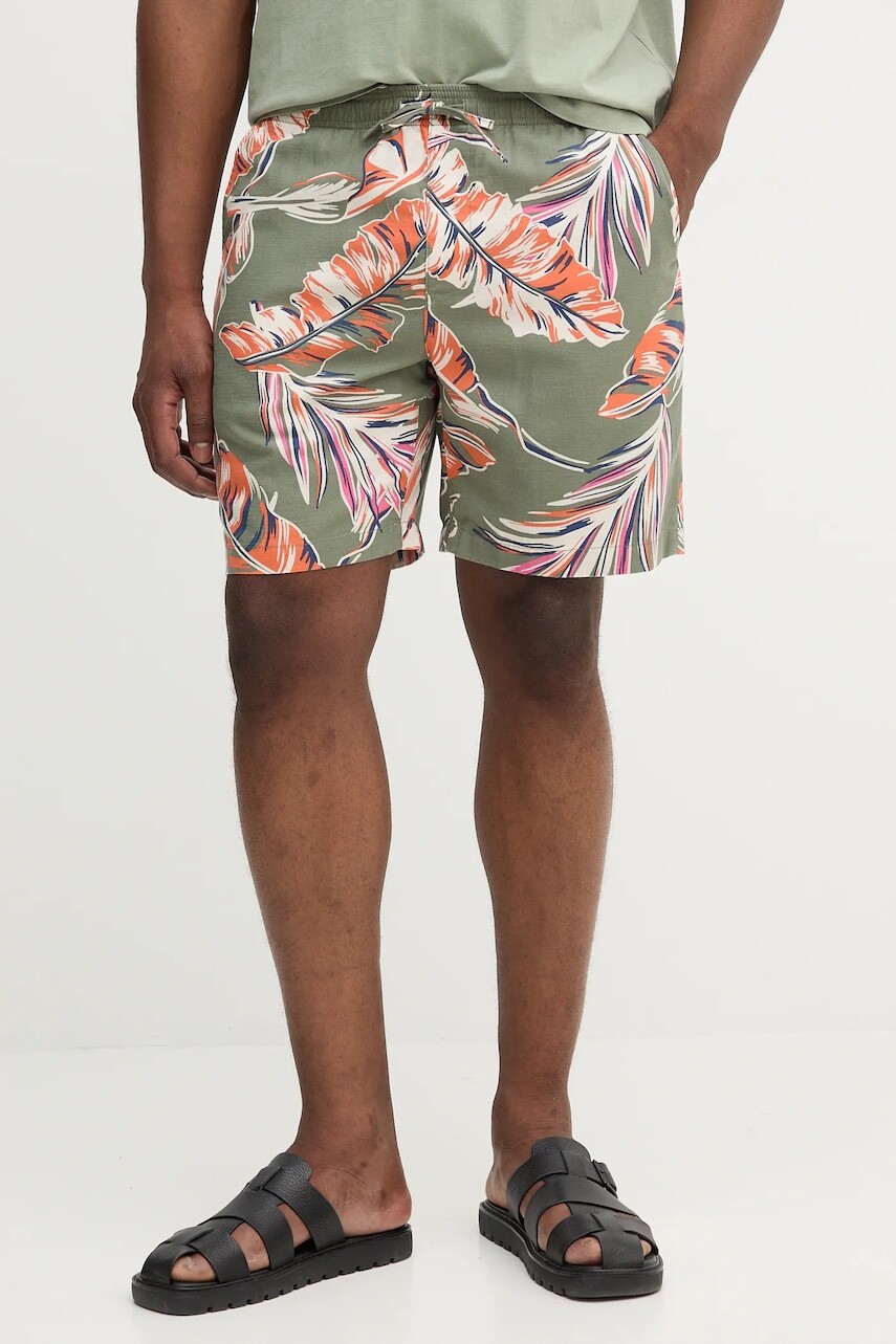 Šortky Tommy Hilfiger zelená farba, MW0MW39708