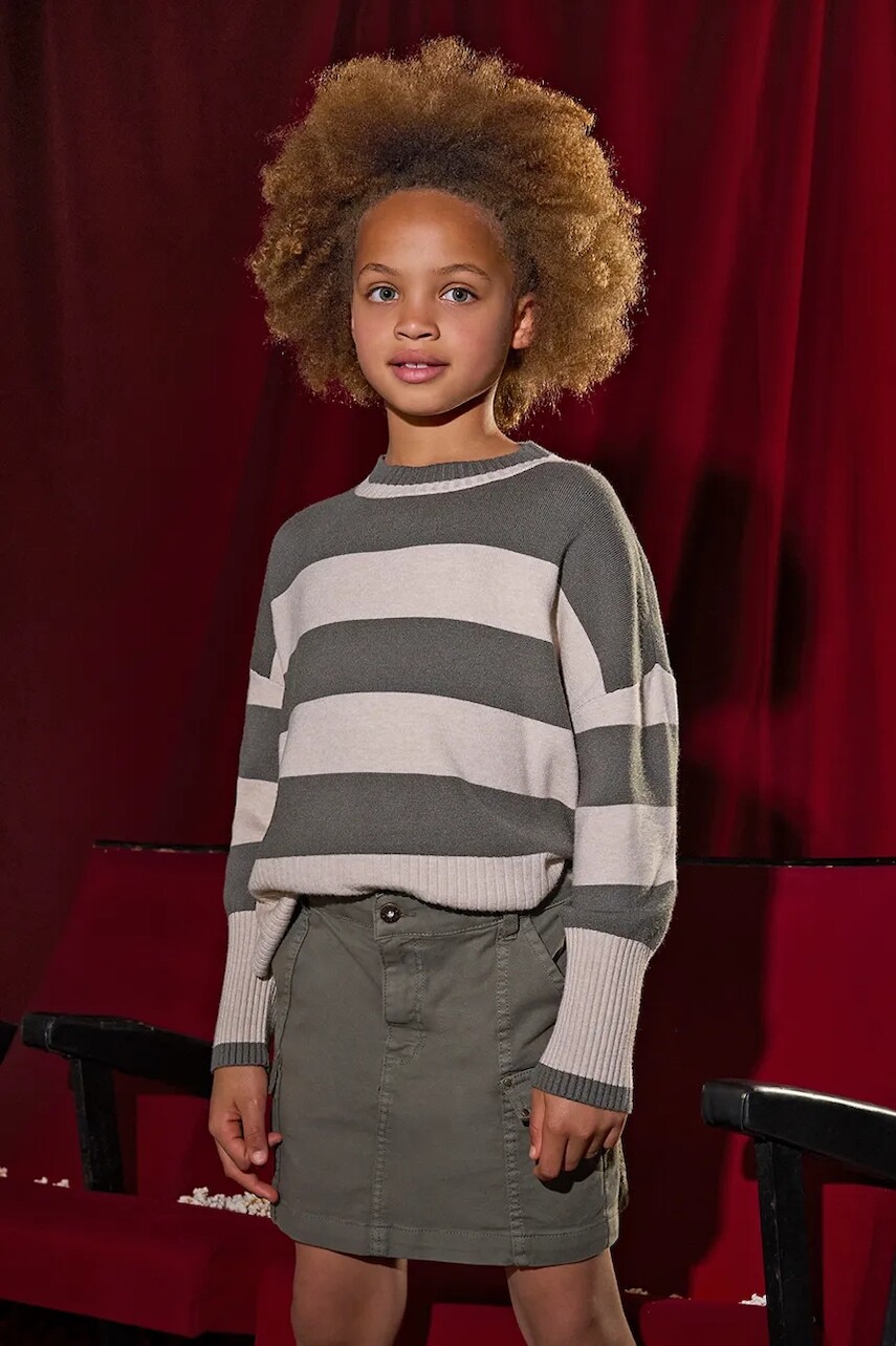 Sukňa Mayoral zelená farba, mini, rovný strih, 7905