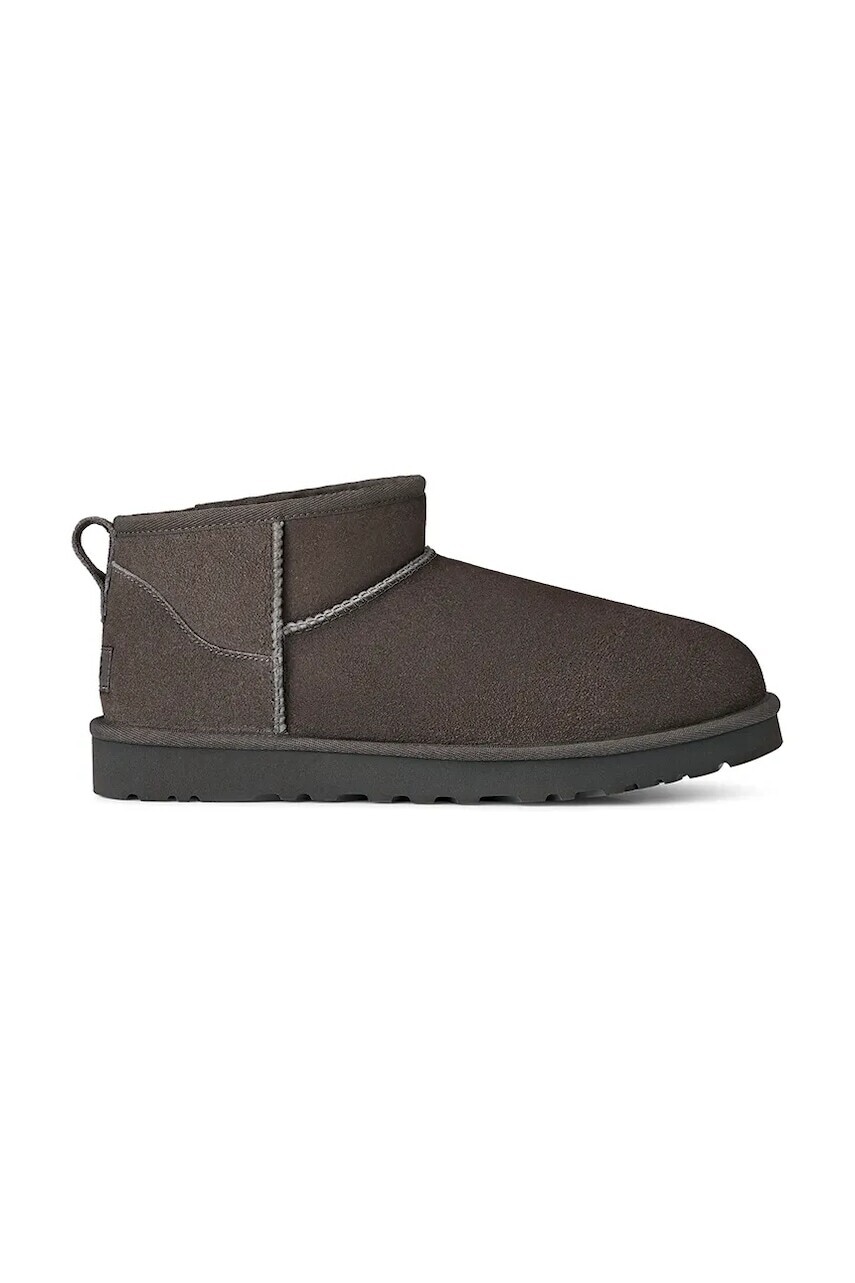 Semišové snehule UGG Classic Ultra Mini šedá farba, 1137391.MLF