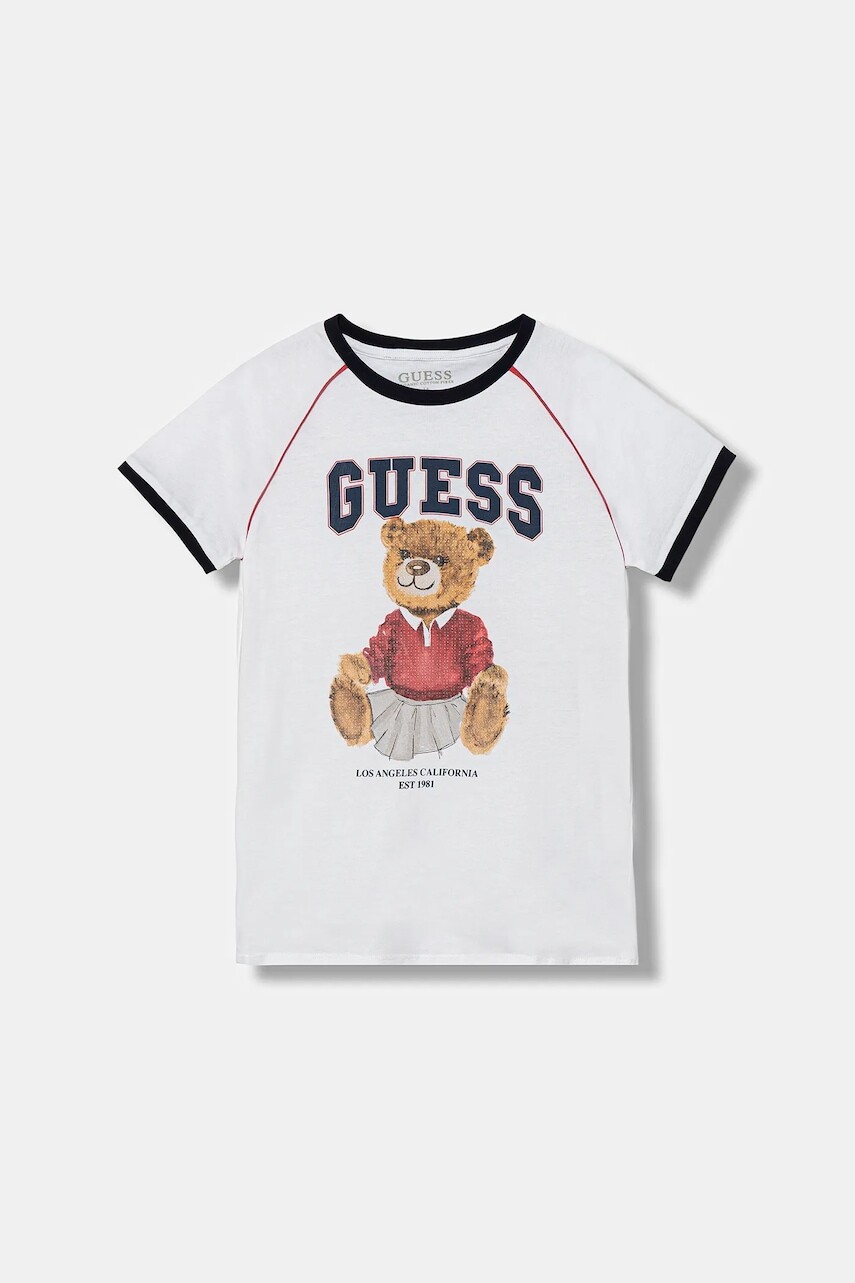 Detské bavlnené tričko Guess biela farba, J5YI21 K8HM4