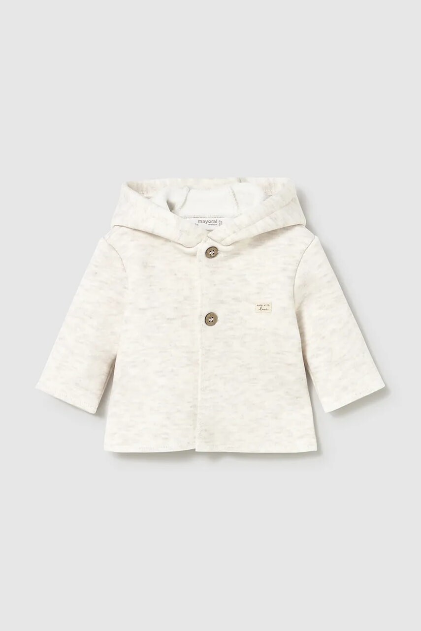 Detský kabátik Mayoral Newborn béžová farba, 2495