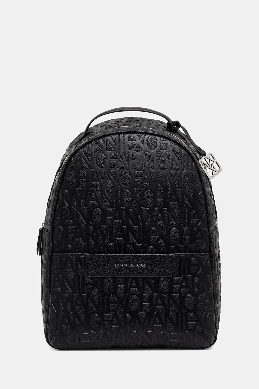 Ruksak Armani Exchange dámsky, čierna farba, veľký, jednofarebný, XW001922 AF15774