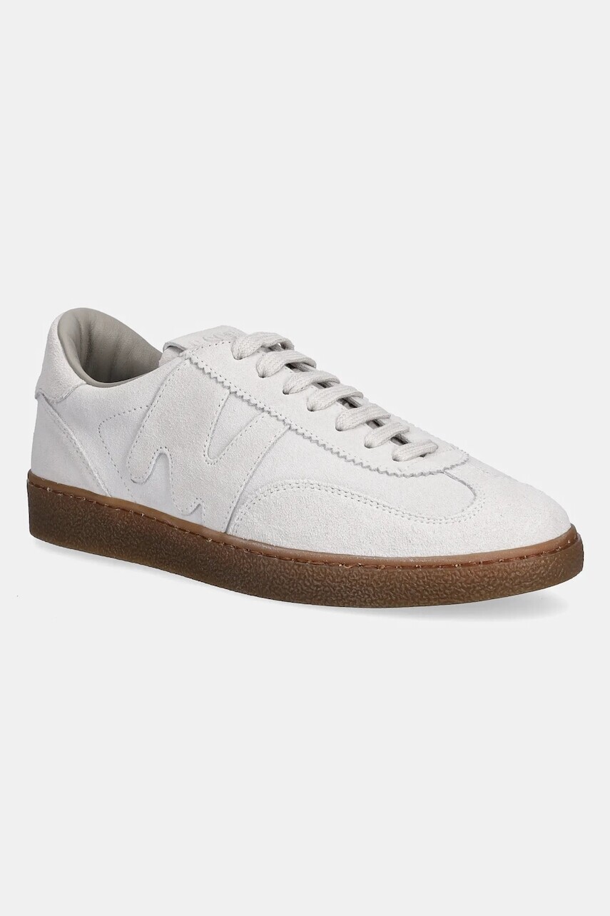 Semišové tenisky MSGM šedá farba, 3941MDS021 996