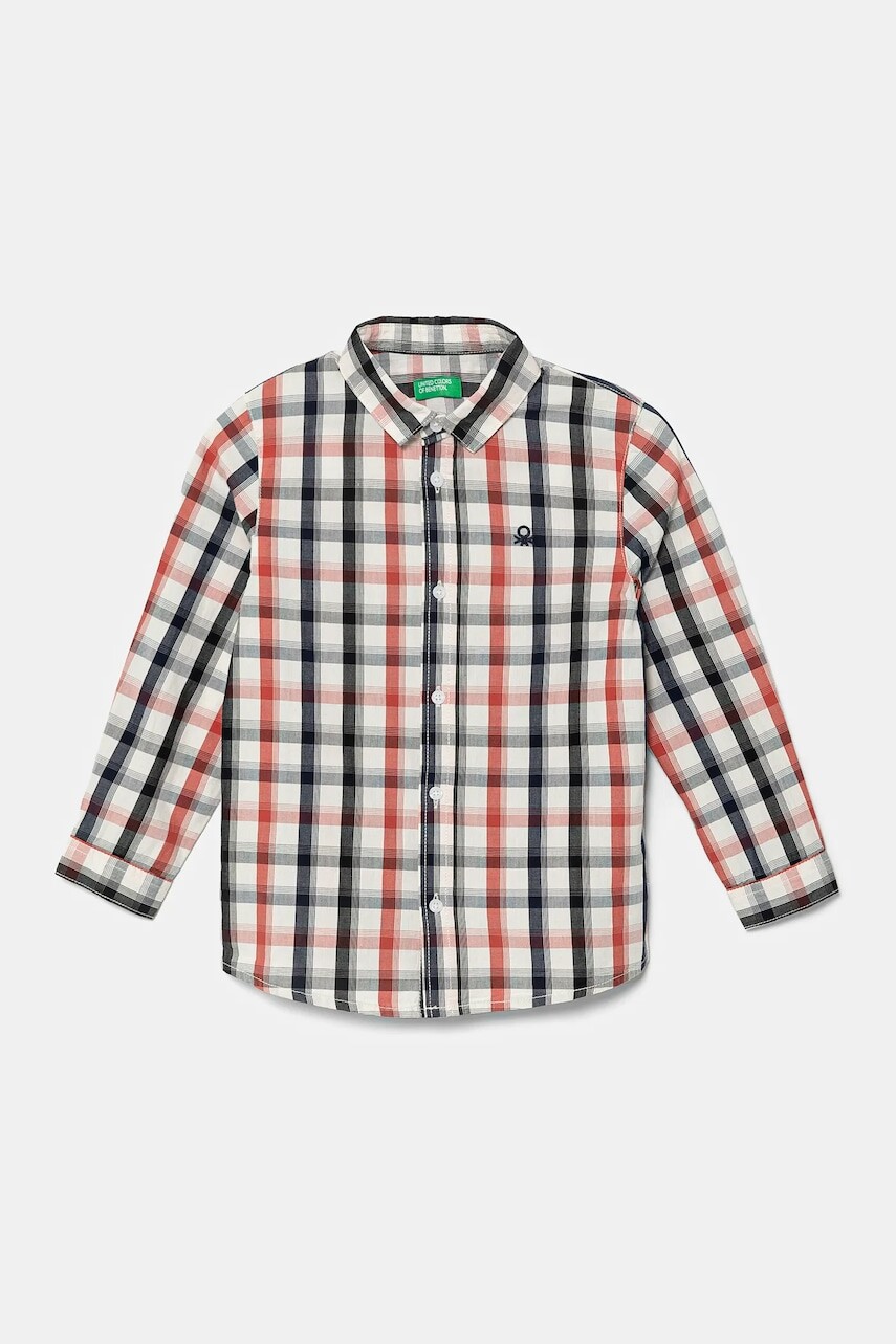 Detská bavlnená košeľa United Colors of Benetton viac farieb