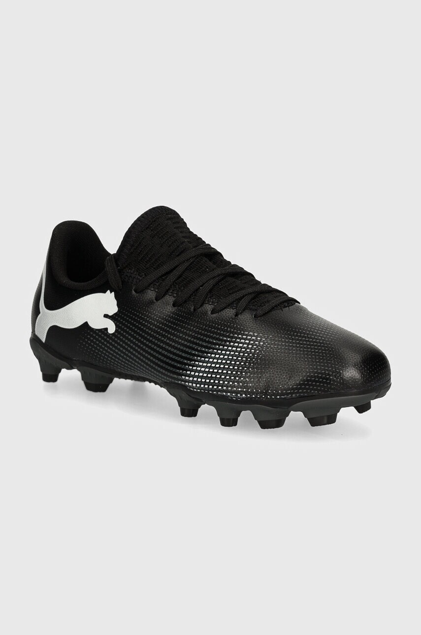 Detské kopačky Puma FUTURE 7 PLAY FG/AG Jr čierna farba