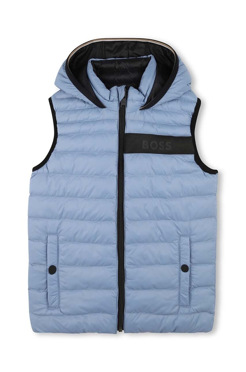 Detská obojstranná vesta BOSS čierna farba, J51234