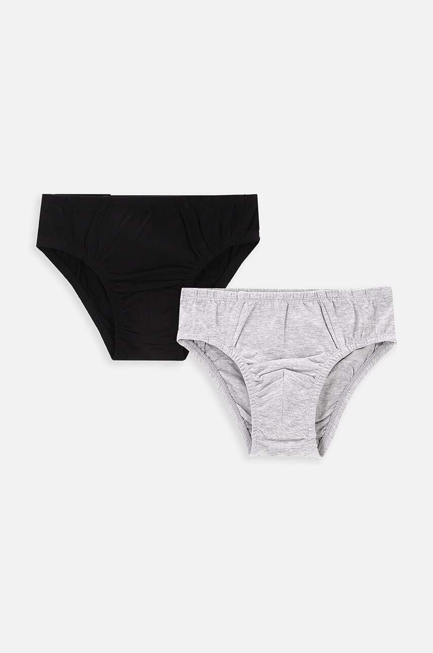 Detské bavlnené slipy Coccodrillo 2-pak čierna farba, BASIC UNDERWEAR