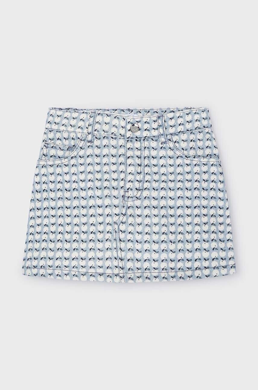 Dievčenská bavlnená sukňa Mayoral mini, rovný strih, 4905