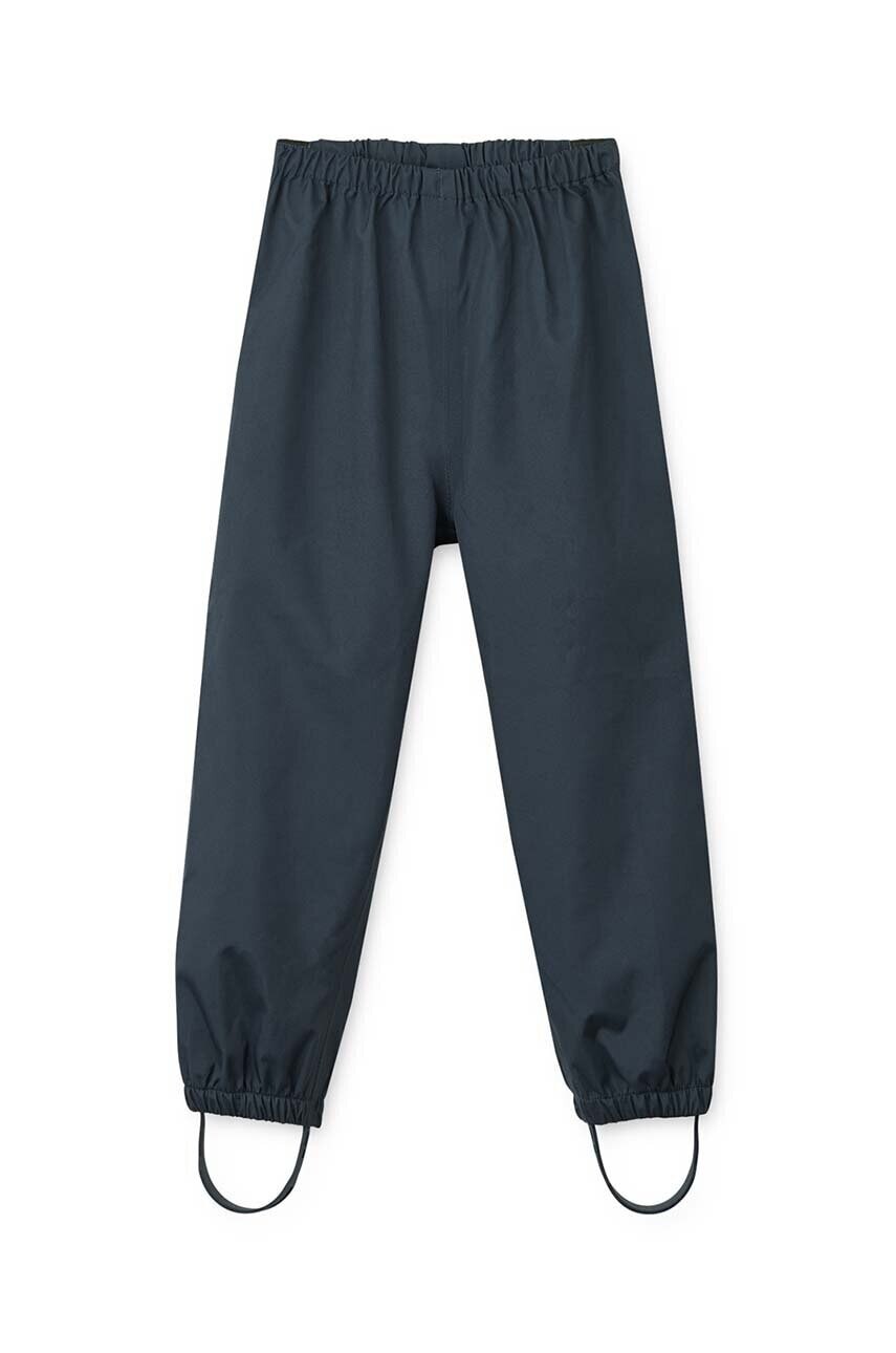 Detské nepremokavé nohavice Liewood Pedia Pants tmavomodrá farba, LW19151
