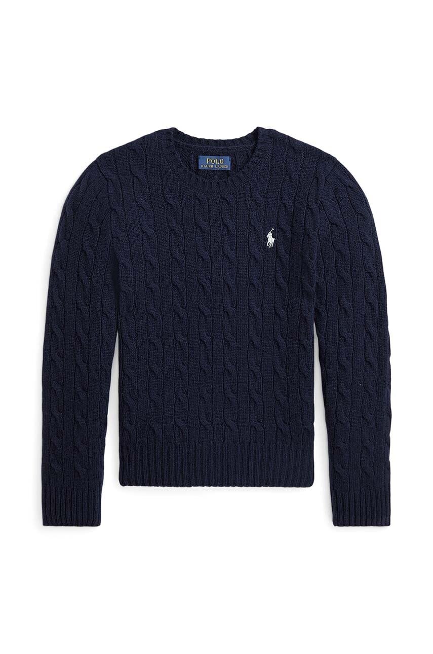 Detský sveter Polo Ralph Lauren tmavomodrá farba, 313877375008