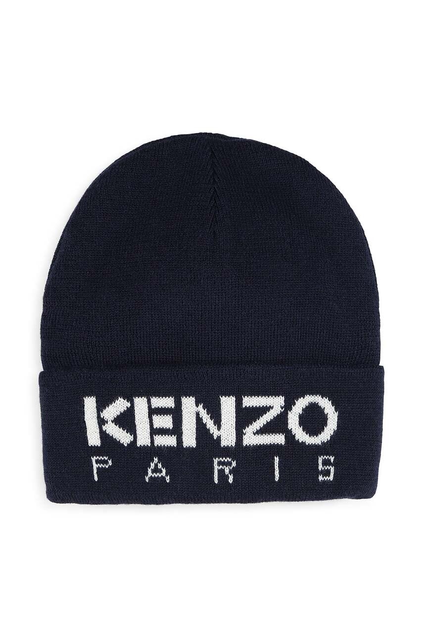 Detská čiapka Kenzo Kids tmavomodrá farba biela, K60604