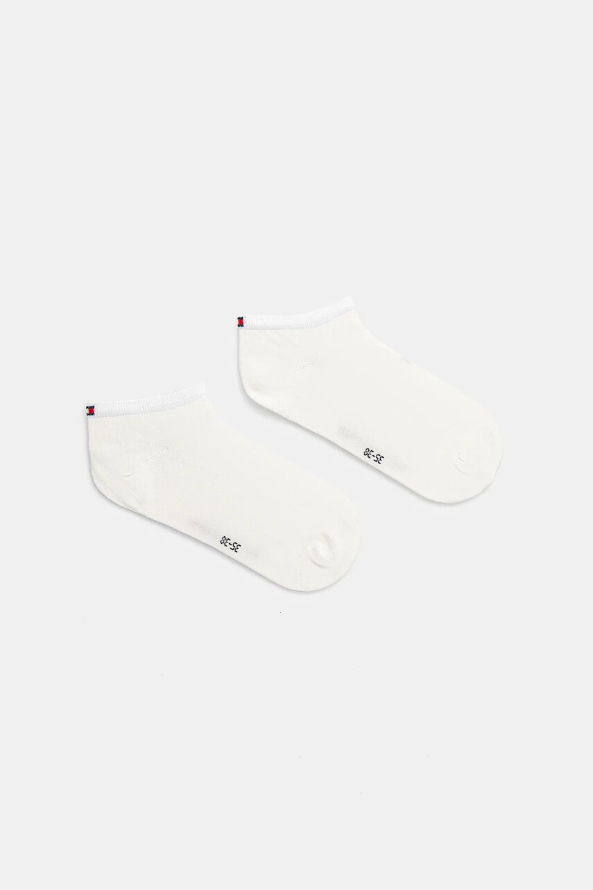 Ponožky Tommy Hilfiger 2-pak dámske, biela farba, 343024001