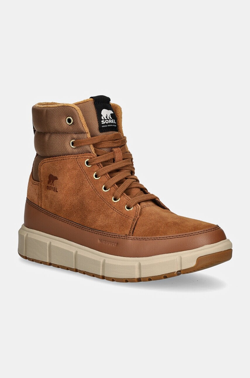 Členkové topánky Sorel SOREL EXPLORER III BOOT pánske, hnedá farba, 2078391242