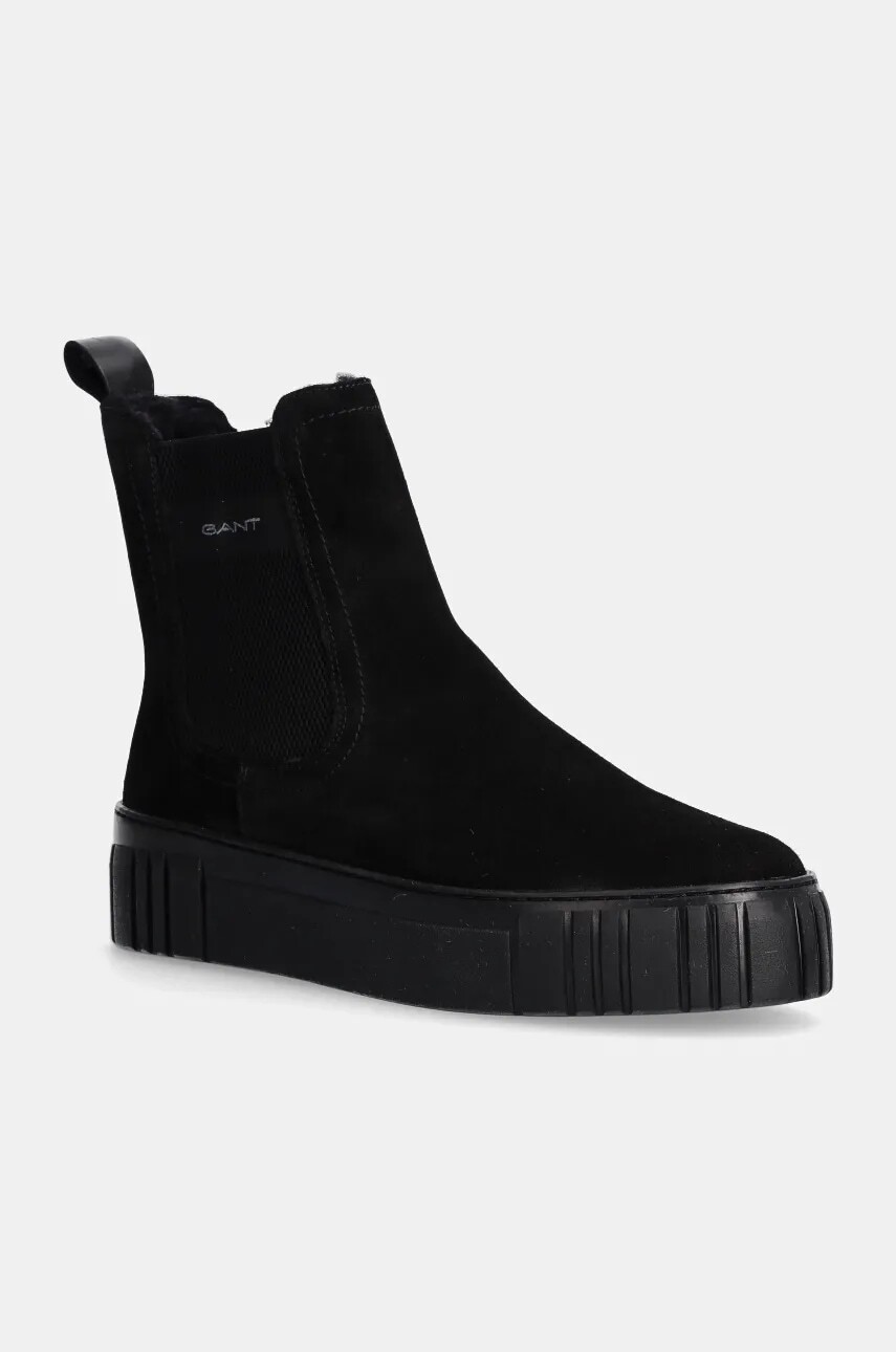 Členkové topánky Gant Snowmont dámske, čierna farba, na platforme, zateplené, 29553786 G00