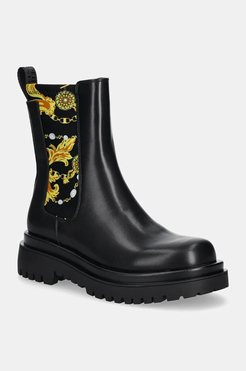 Topánky chelsea Versace Jeans Couture Drew dámske, čierna farba, na platforme, 77VA3S60 ZS867 G89