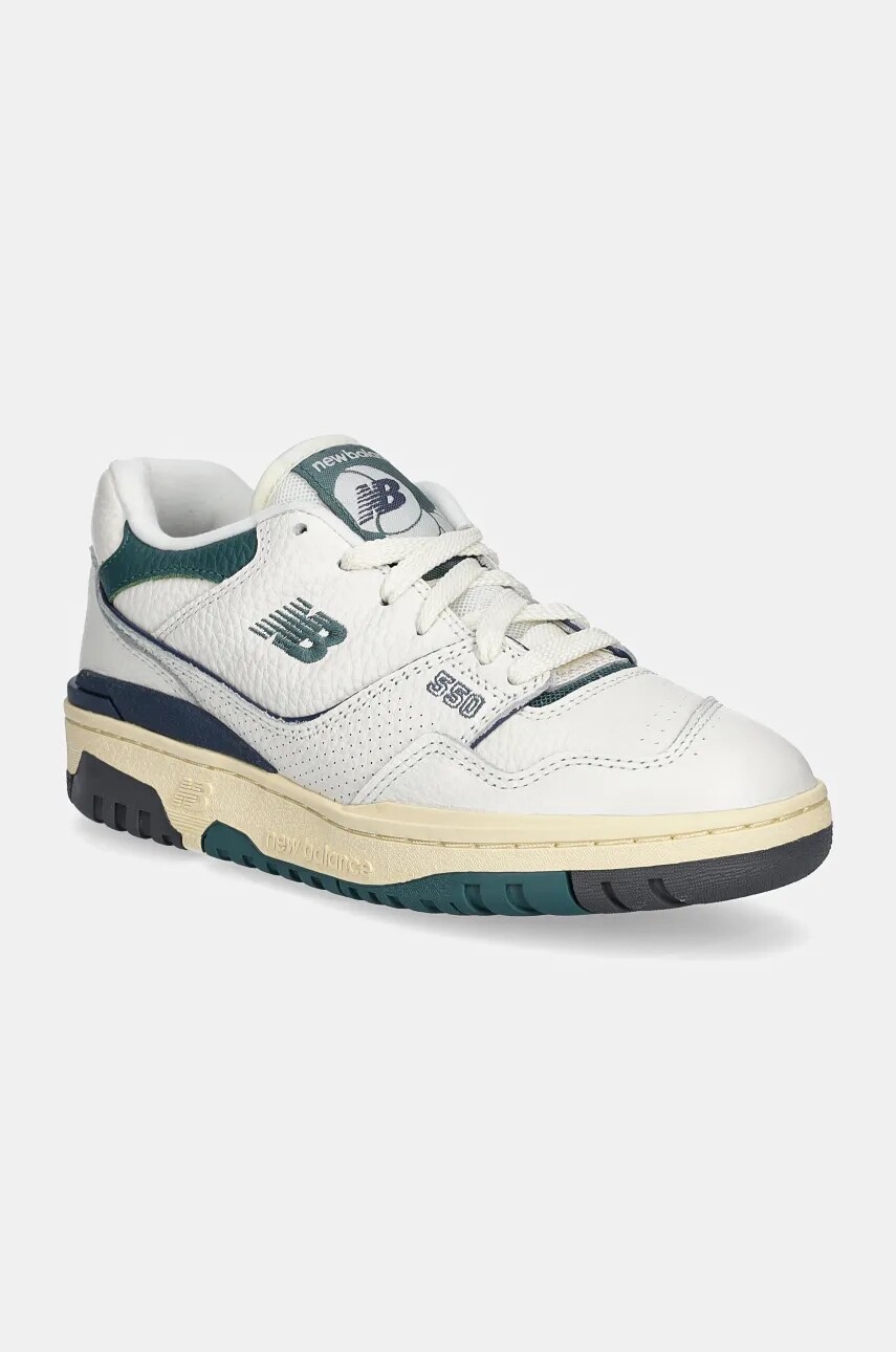 Kožené tenisky New Balance 550 biela farba, BB550PTB