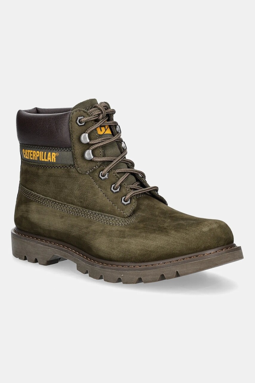 Nubukové čižmy Caterpillar COLORADO 2.0 zelená farba, P726124