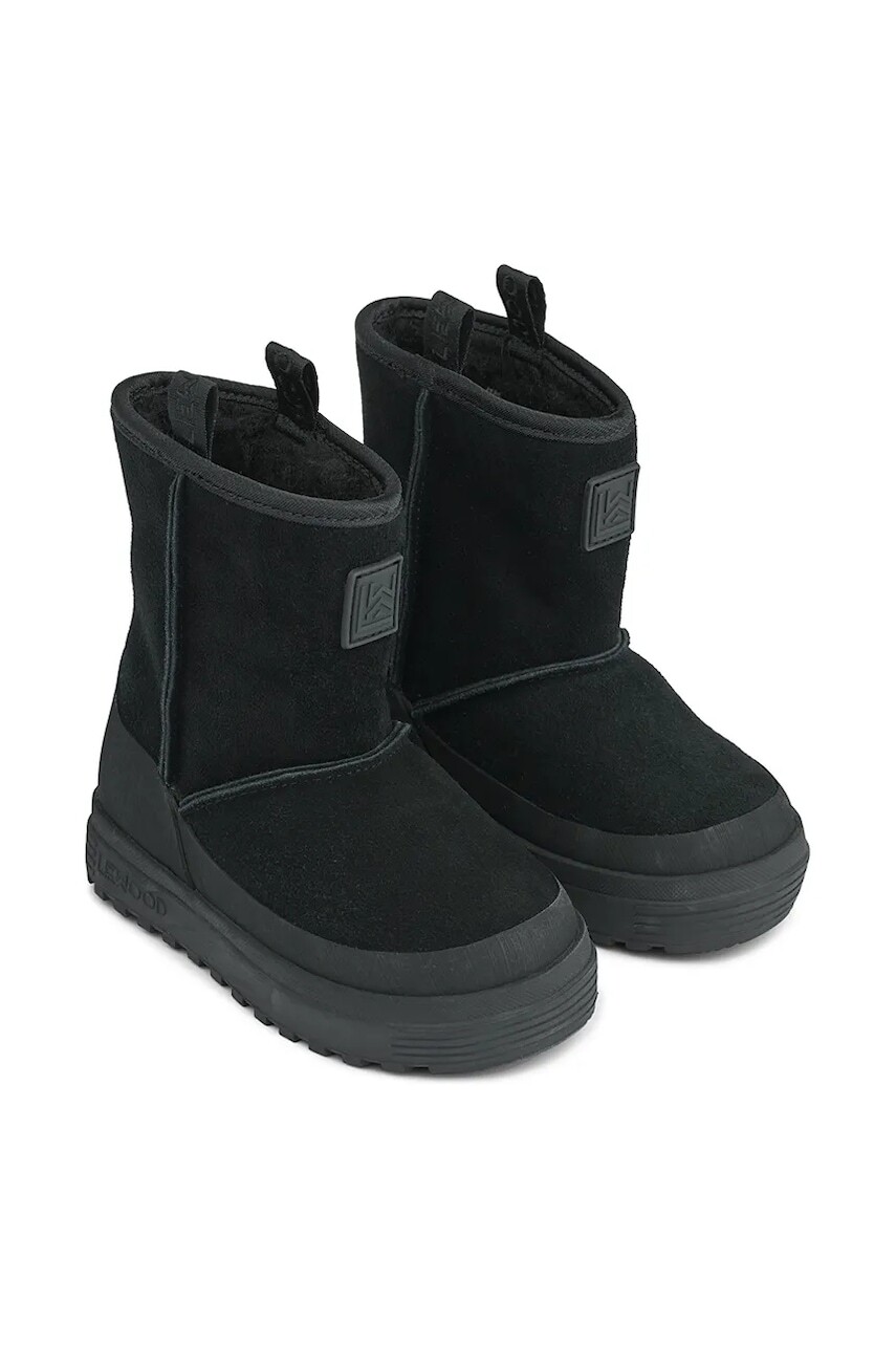 Detské semišové snehule Liewood Mattie Suede Boot čierna farba, LW19227