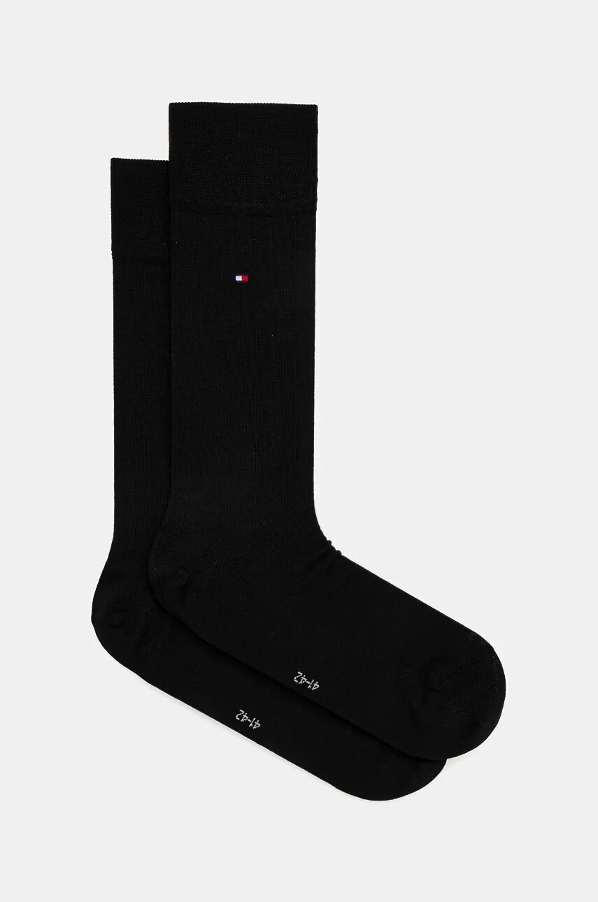 Vlnené ponožky Tommy Hilfiger čierna farba, 701229682