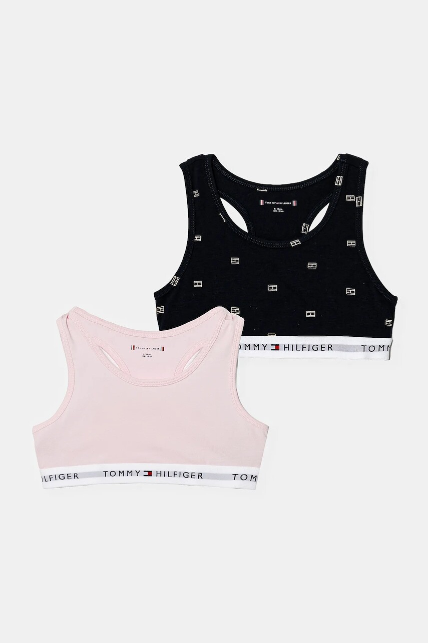 Detská podprsenka Tommy Hilfiger 2-pak ružová farba, UG0UG00749