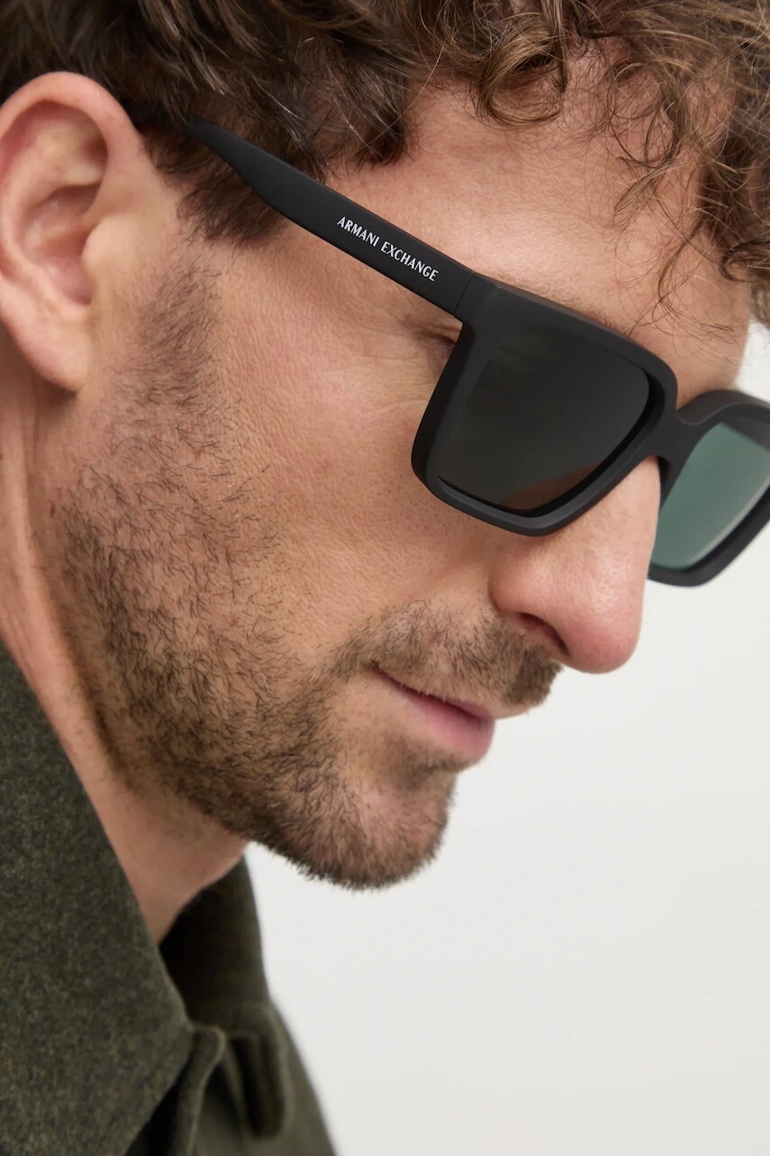 Slnečné okuliare Armani Exchange pánske, čierna farba, 0AX4147S