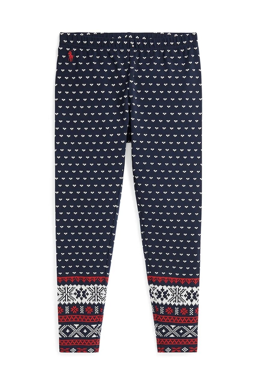 Detské legíny Polo Ralph Lauren čierna farba, vzorované, 313952795001