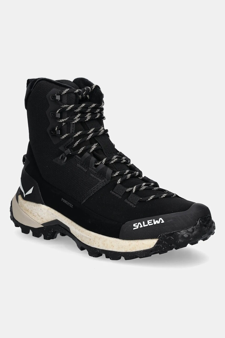 Topánky Salewa Puez Winter Mid PTX dámske, čierna farba, zateplené, 00.0000061448