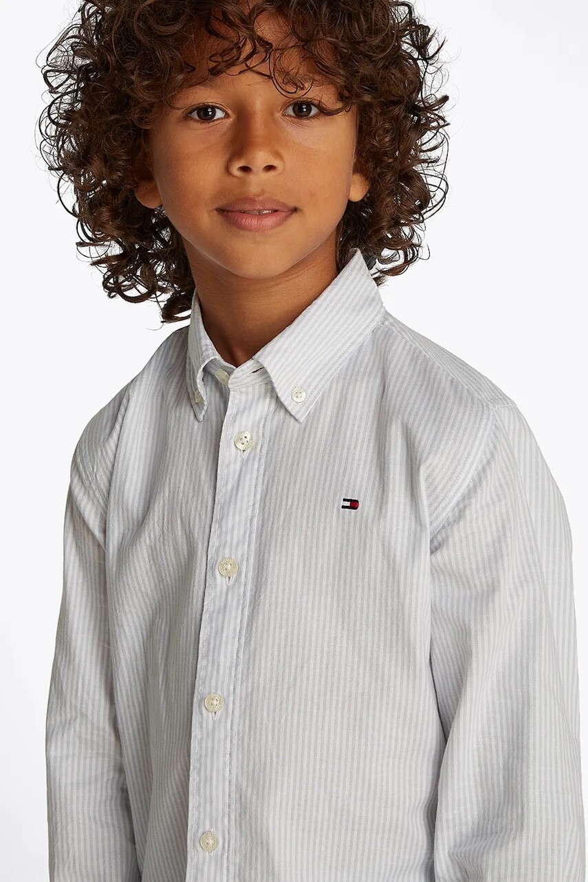 Detská košeľa Tommy Hilfiger biela farba, KB0KB09605