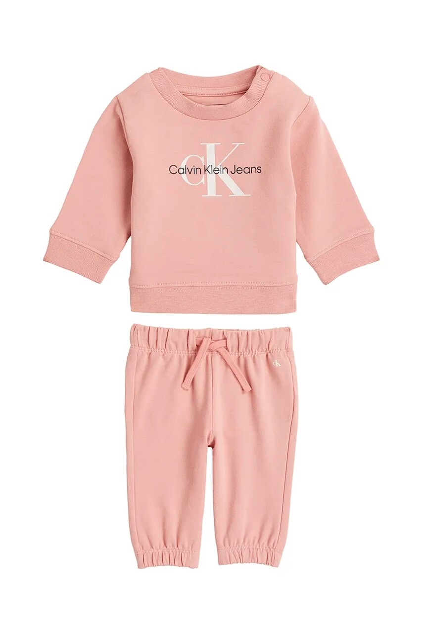 Detská súprava Calvin Klein Jeans 3-pak ružová farba, IN0IN00011