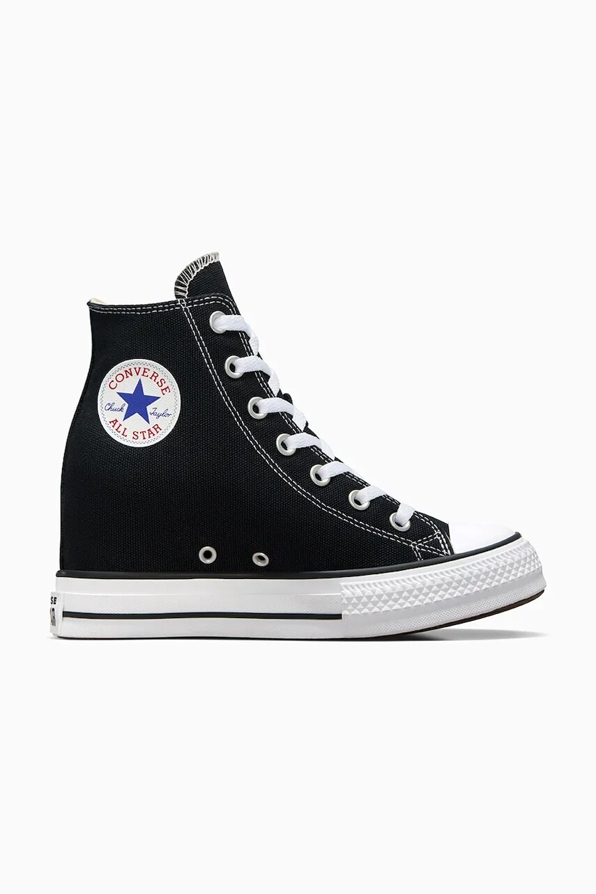 Tenisky Converse Chuck Taylor All Star Wedge dámske, čierna farba, A11909C