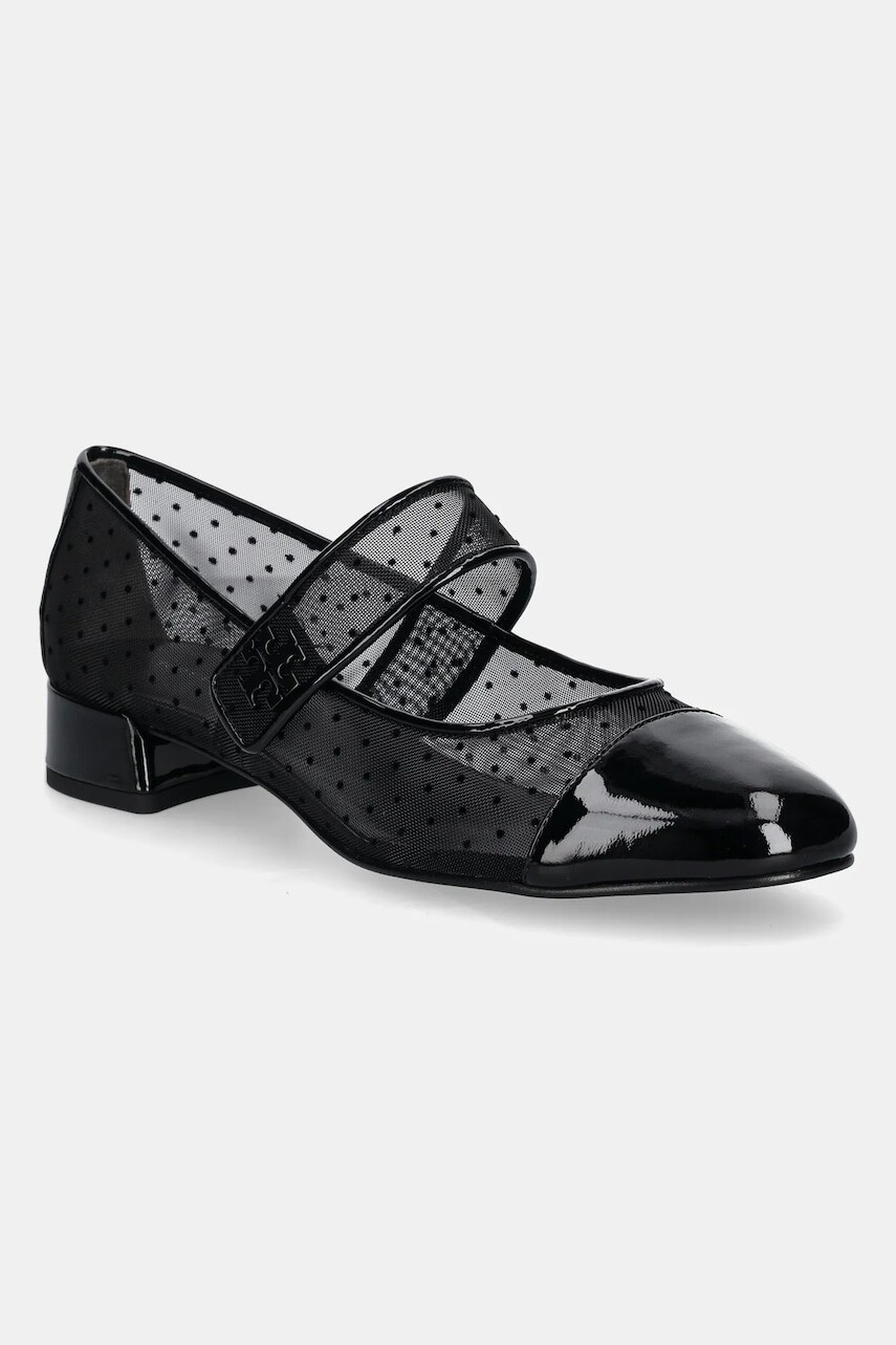 Lodičky Tory Burch Cap-Toe Mary Jane Heel Ballet čierna farba, na podpätku, 162496-001